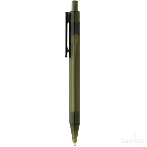 GRS RPET X8 transparante pen groen
