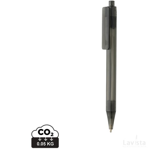 GRS RPET X8 transparante pen zwart