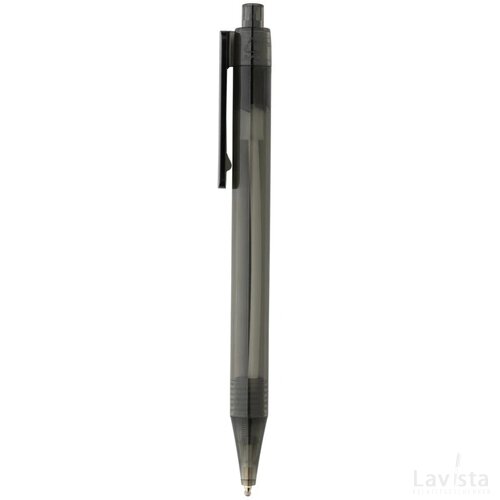 GRS RPET X8 transparante pen zwart