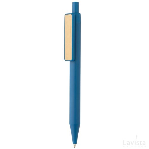 GRS RABS pen met bamboe clip blauw