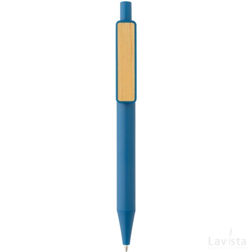 GRS RABS pen met bamboe clip blauw