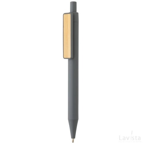 GRS RABS pen met bamboe clip grijs