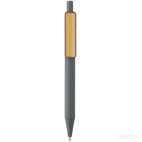 GRS RABS pen met bamboe clip grijs