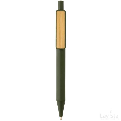 GRS RABS pen met bamboe clip groen