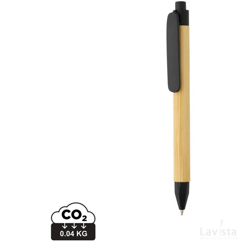 Write responsible recycled papieren pen zwart