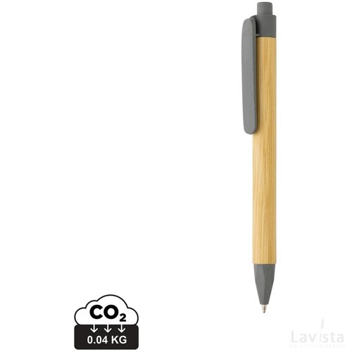 Write responsible recycled papieren pen grijs