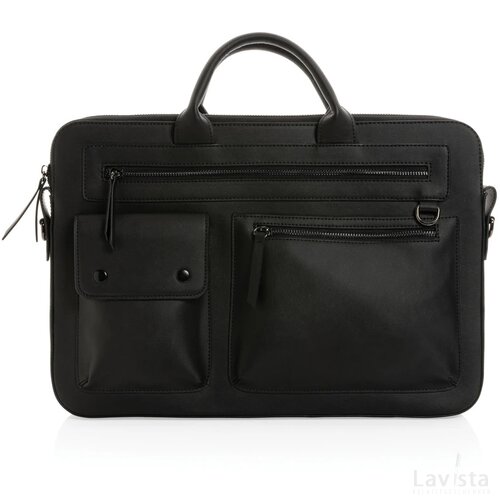 Swiss Peak GRS gerecyclede PU 14 inch laptoptas zwart