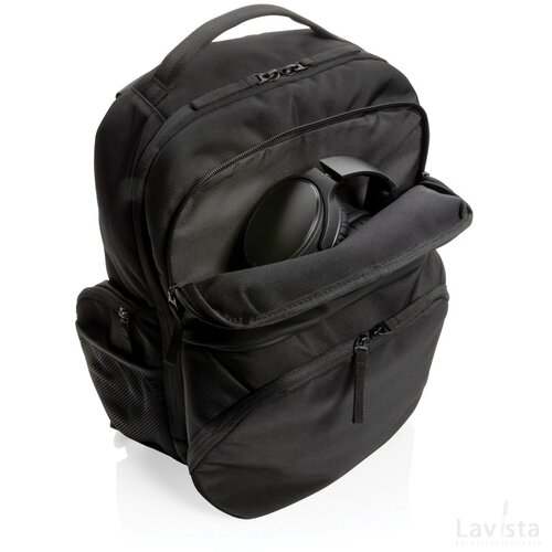 Swiss Peak AWARE™ RPET 15.6" commuter rugzak zwart