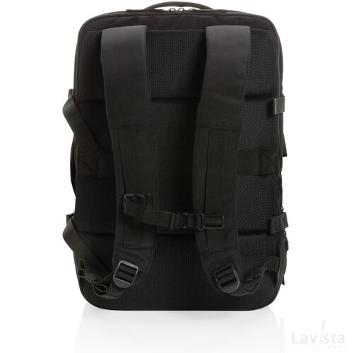 Swiss Peak AWARE™ RPET 15.6" uitbreidbare weekendrugzak zwart