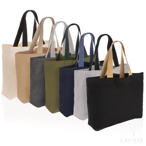Impact Aware™ recycled canvas XL draagtas 240gsm ongeverfd grijs
