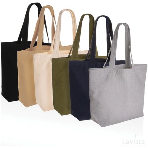 Impact Aware™ re-canvas shopper met vakje 240gsm ongeverfd grijs