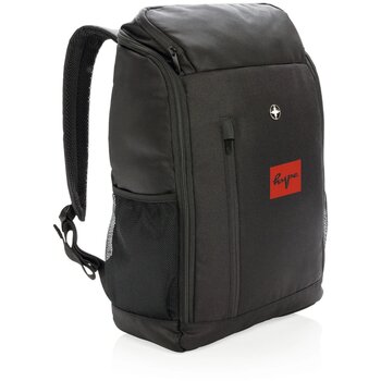 Swiss Peak AWARE™ easy access 15.6" laptop rugzak zwart