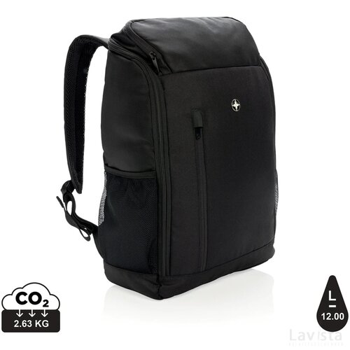 Swiss Peak AWARE™ easy access 15.6" laptop rugzak zwart