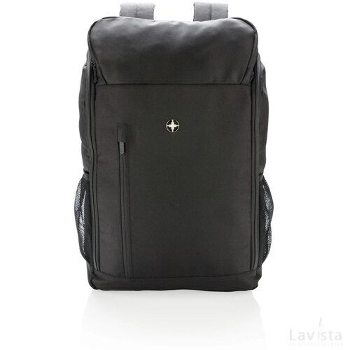 Swiss Peak AWARE™ easy access 15.6" laptop rugzak zwart