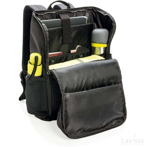 Swiss Peak AWARE™ easy access 15.6" laptop rugzak zwart