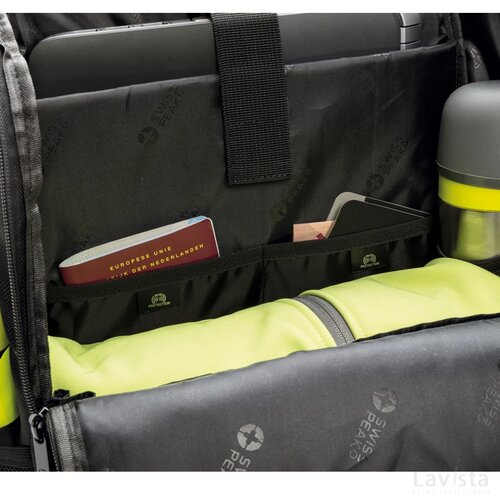 Swiss Peak AWARE™ easy access 15.6" laptop rugzak zwart