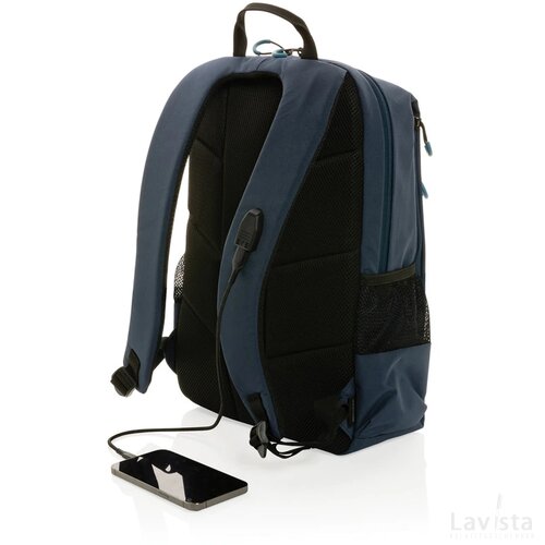 Impact AWARE™ Lima 15.6" RFID laptoprugzak donkerblauw, blauw