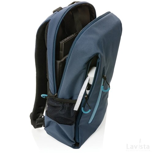 Impact AWARE™ Lima 15.6" RFID laptoprugzak donkerblauw, blauw