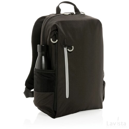 Impact AWARE™ Lima 15.6" RFID laptoprugzak zwart, wit