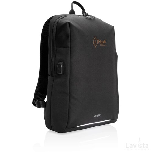 Swiss Peak AWARE™ RFID and USB A laptop rugzak zwart