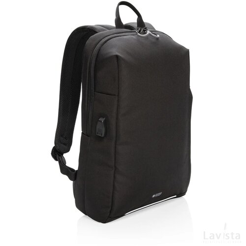 Swiss Peak AWARE™ RFID and USB A laptop rugzak zwart