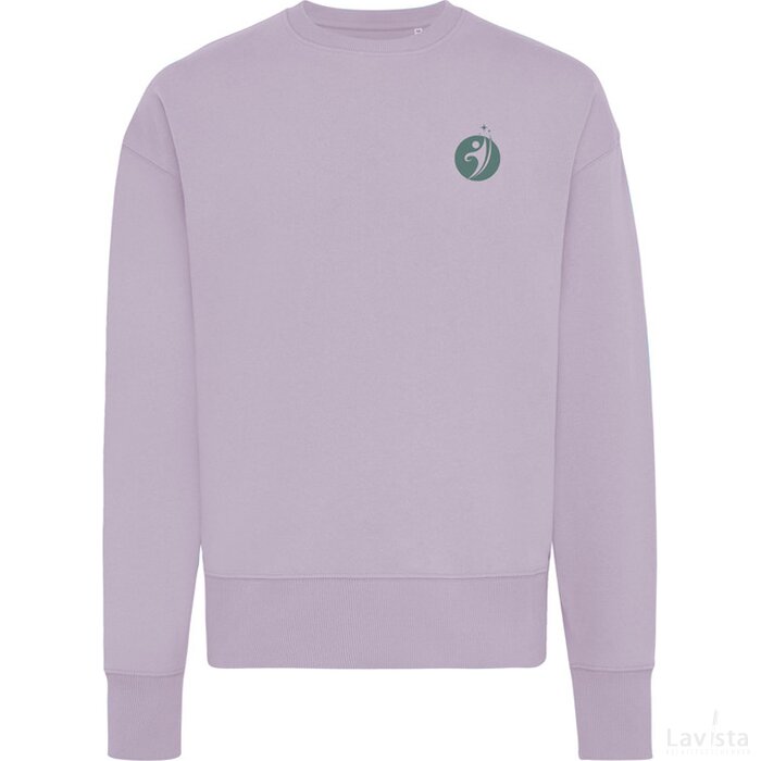 Iqoniq Kruger gerecycled katoen relaxed sweater lavender