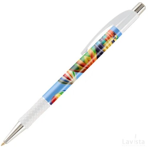 DIA balpen met gripzone in full colour all over bedrukt wit