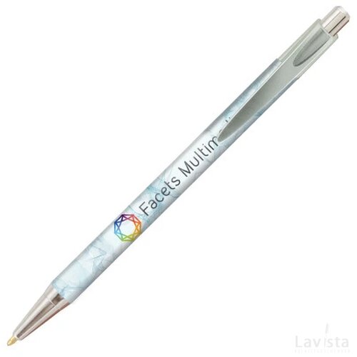 DIA balpen Chrome in full colour all over bedrukt zilver