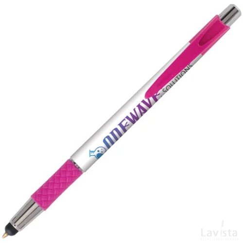 DIA balpen Stylus met gripzone in full colour all over bedrukt roze