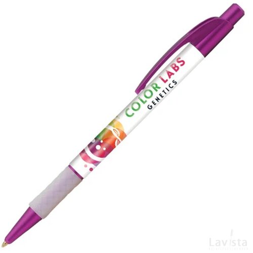 DIA balpen Metallic met gripzone in full colour all over bedrukt lichtpaars