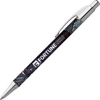 DIA balpen Metallic Executive in full colour all over bedrukt zilver