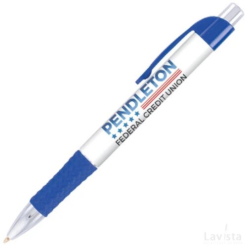 DIA balpen Grande met gripzone in full colour all over bedrukt donkerblauw