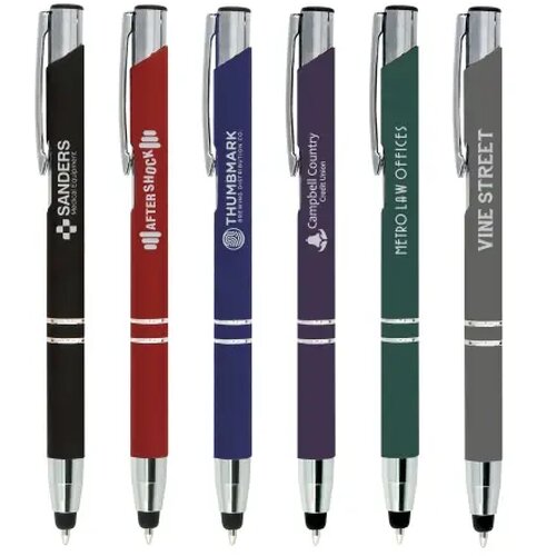 BRUNY Stylus balpen soft touch met lasergravering