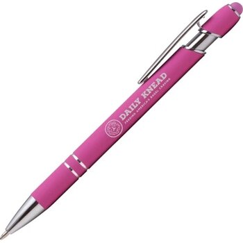 BARROW Stylus balpen soft touch met lasergravering roze