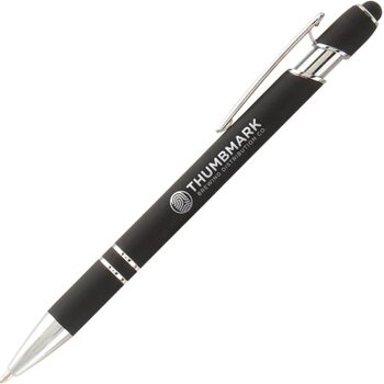 GARDEN Stylus balpen soft touch met lasergravering zwart