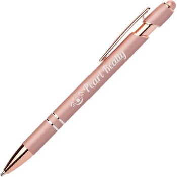 KING Stylus balpen soft touch met lasergravering rosé goud