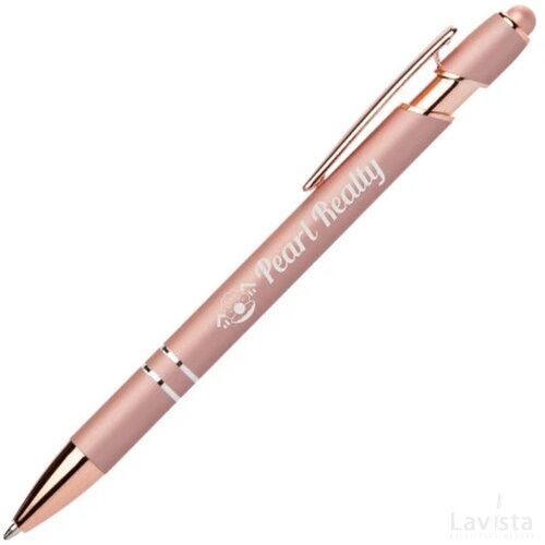 KING Stylus balpen soft touch met lasergravering rosé goud