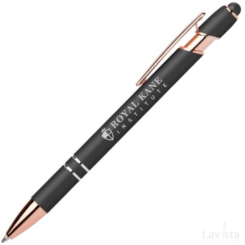 KING Stylus balpen soft touch met lasergravering donkergrijs