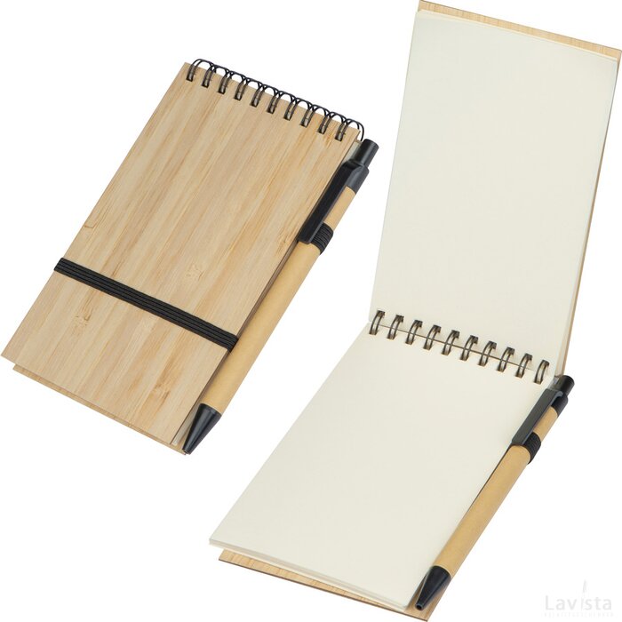 Notitieboekje van bamboe beige