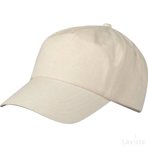 Baseballcap van katoen beige