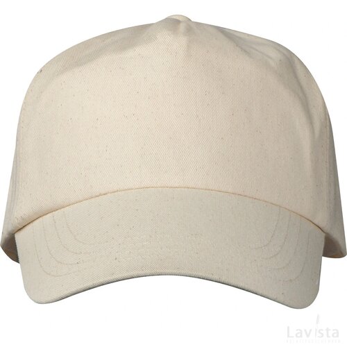 Baseballcap van katoen beige