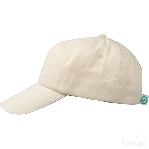 Baseballcap van katoen beige