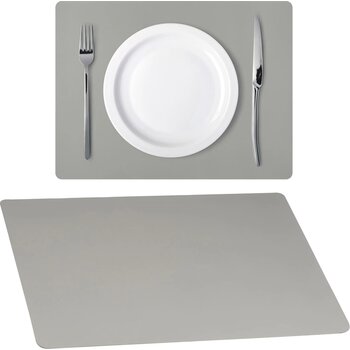 PVC placemet zilvergrijs
