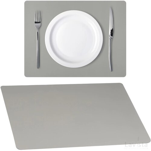 PVC placemet zilvergrijs
