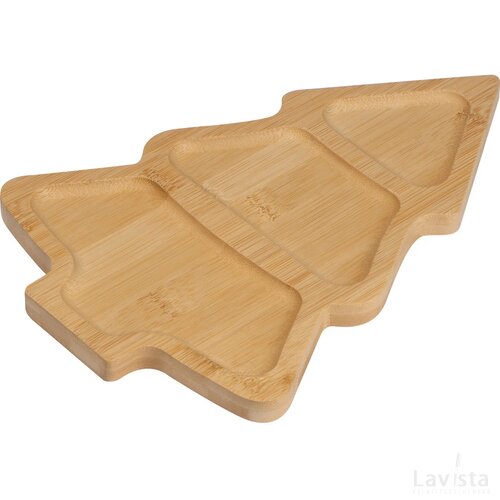Serveerplank van bamboe beige