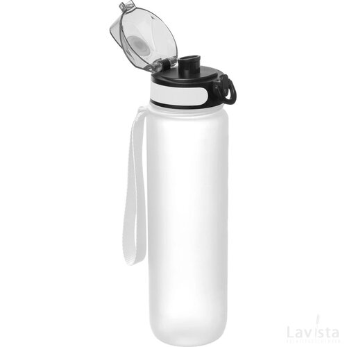 Sport drinkfles van kunststof transparant