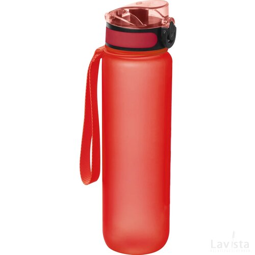 Sport drinkfles van kunststof rood