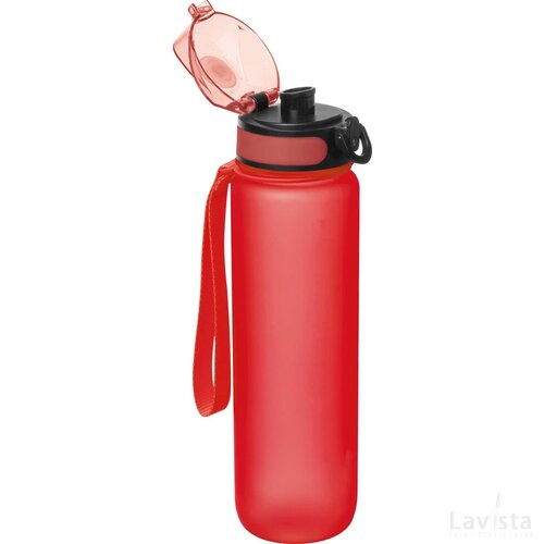 Sport drinkfles van kunststof rood
