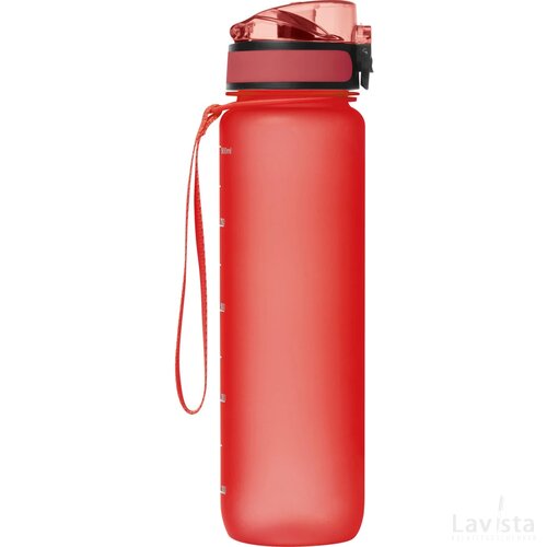 Sport drinkfles van kunststof rood