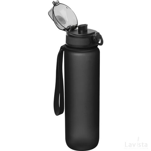 Sport drinkfles van kunststof zwart